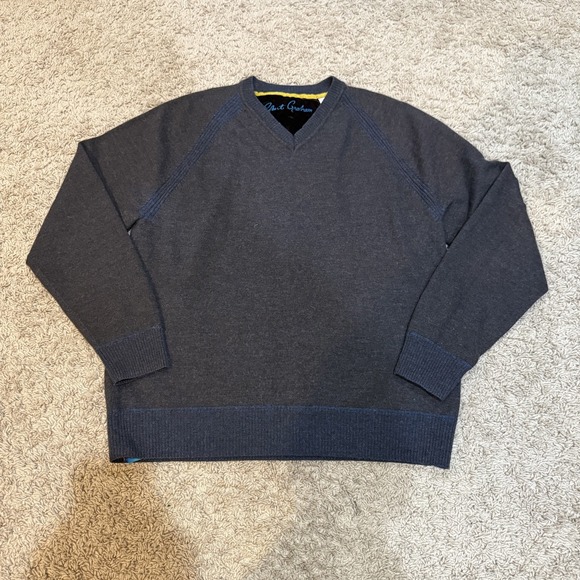 Robert Graham Other - Robert Graham Sweater Mens Large V Neck Classic Fit Knowledge Wisdom Truth Pullo